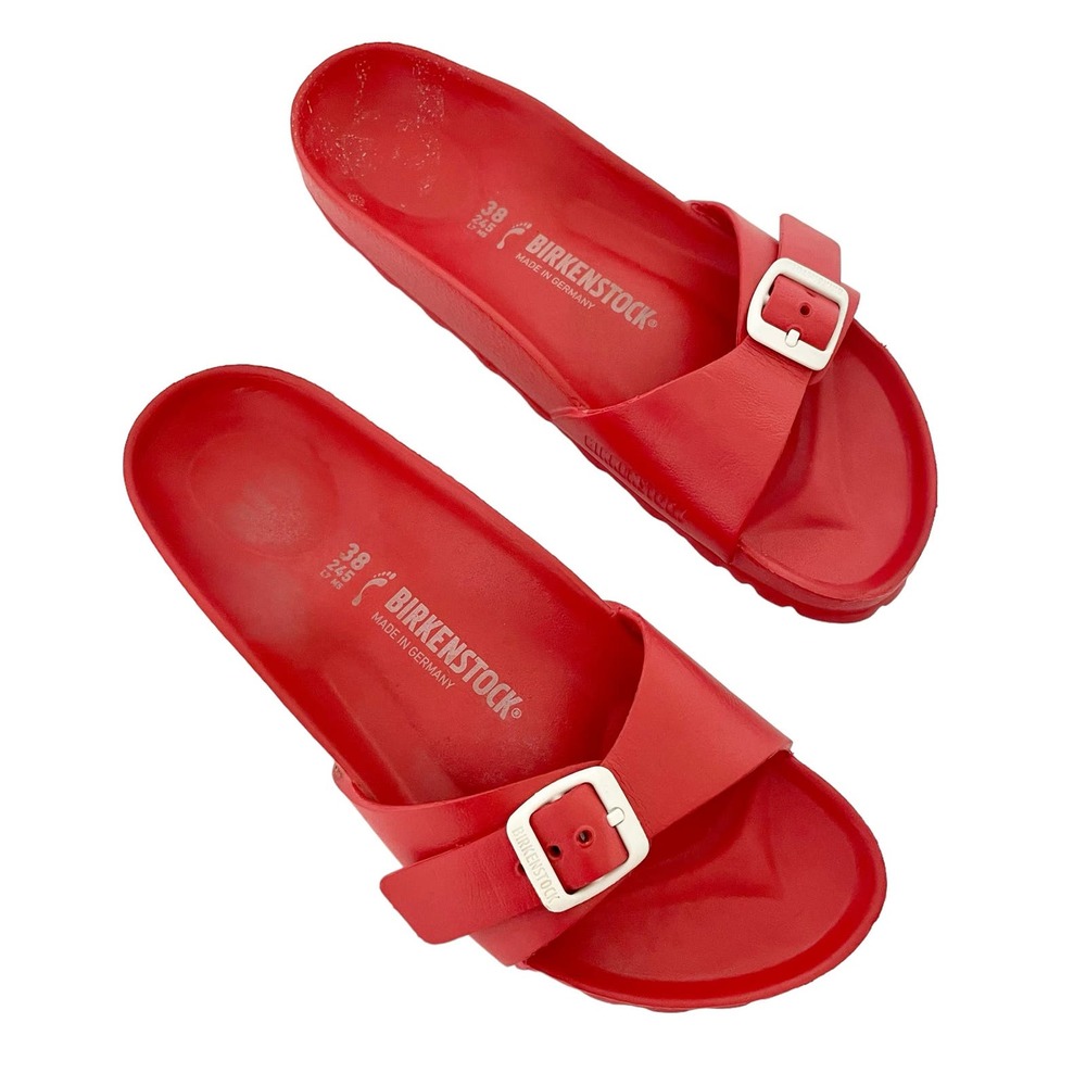 Birkenstock Red Madrid Eva Slide Sandals Shoes Size 38 US Women 7.5 Narrow Width